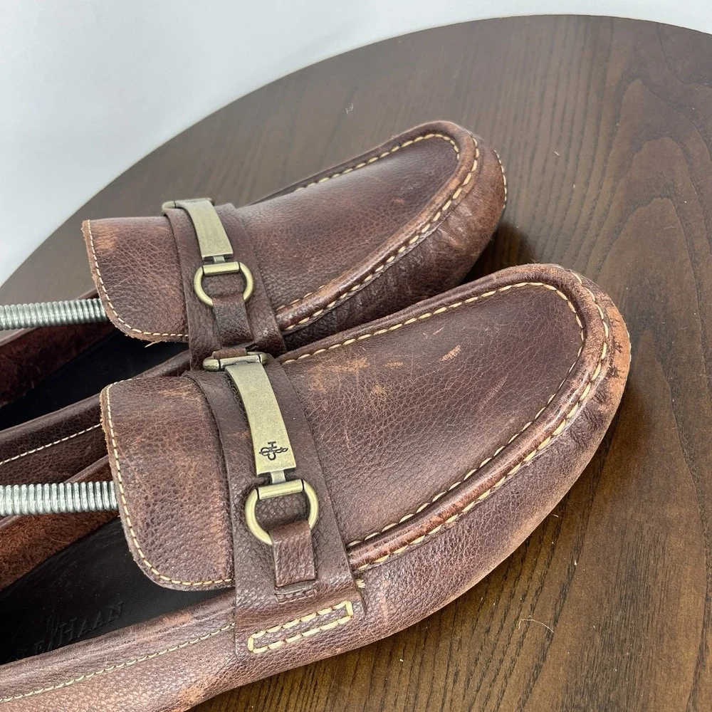 Cole Haan Somerset Shoes Men's 10M Brown Leather Horsebit Driving Loafers C11832
